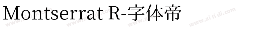 Montserrat R字体转换